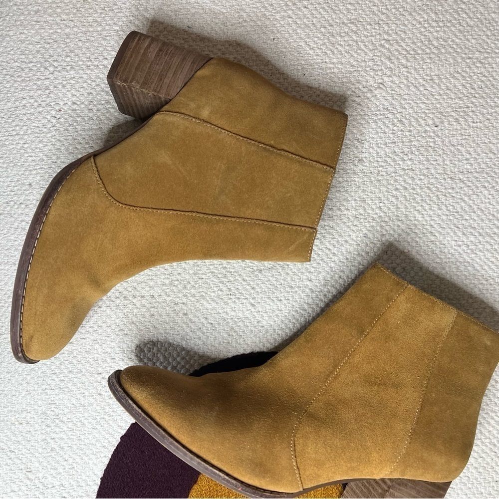 MADEWELL Bryce Suede Chelsea Boot in Camel Booties size 8.5